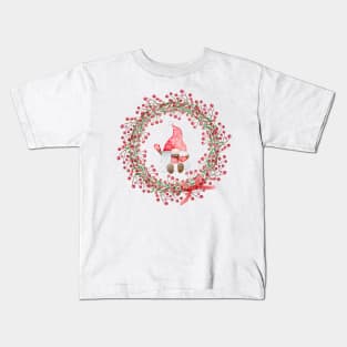 Welcome Gnome Wreath Kids T-Shirt